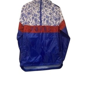 REBEL MINDS | Mens Paisley Print Windbreaker Lightweight Jacket Size Large Nwt!